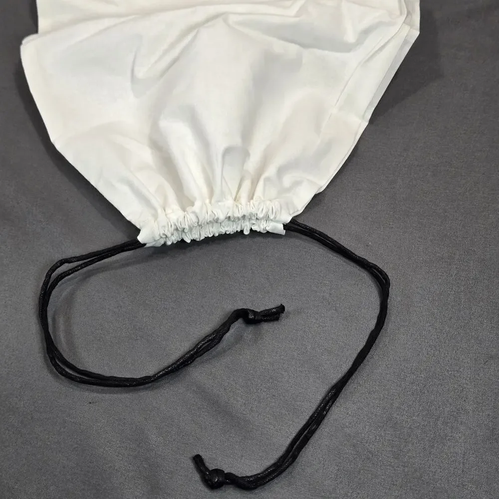 Victoria's Secret VS Logo Drawstring Dust Bag Cream White Cotton 16x12